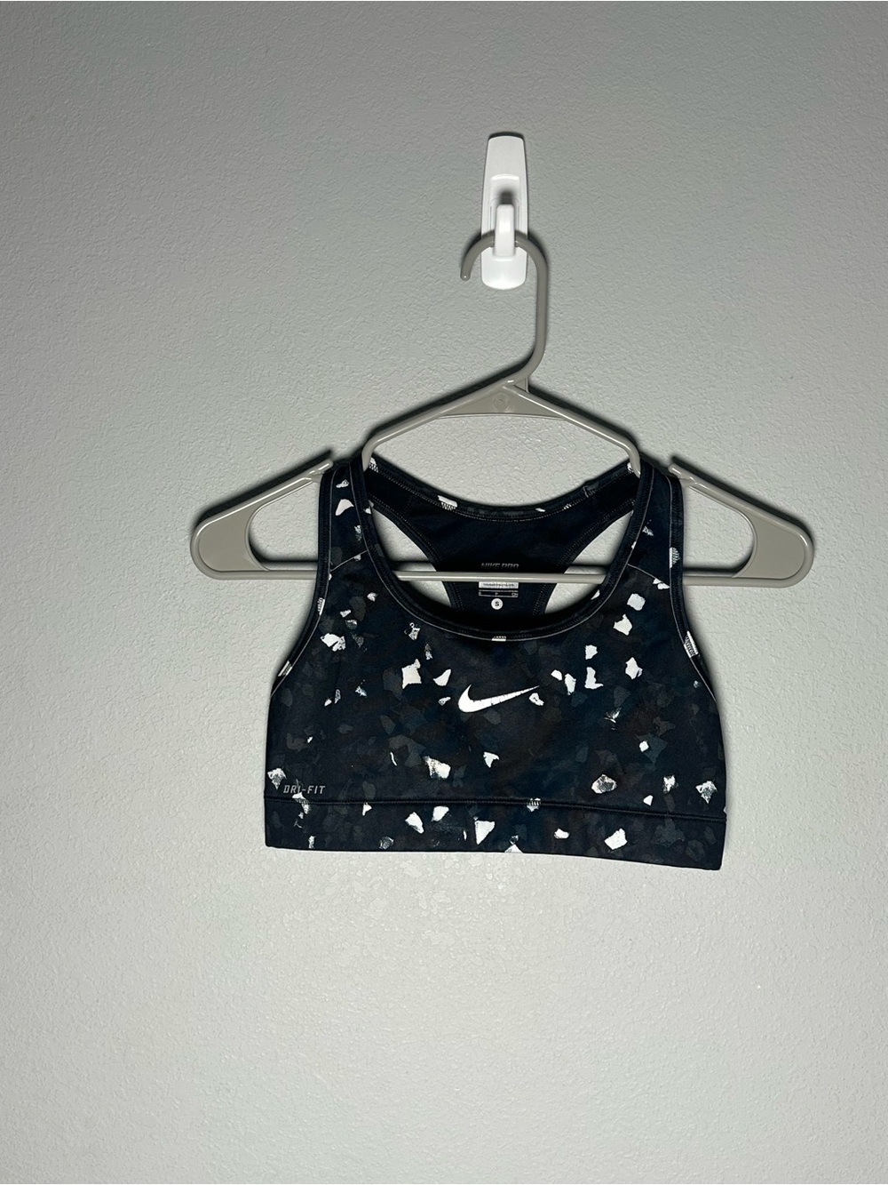 Nike Black Speckled Dri-FIT Racerback Sports Bra